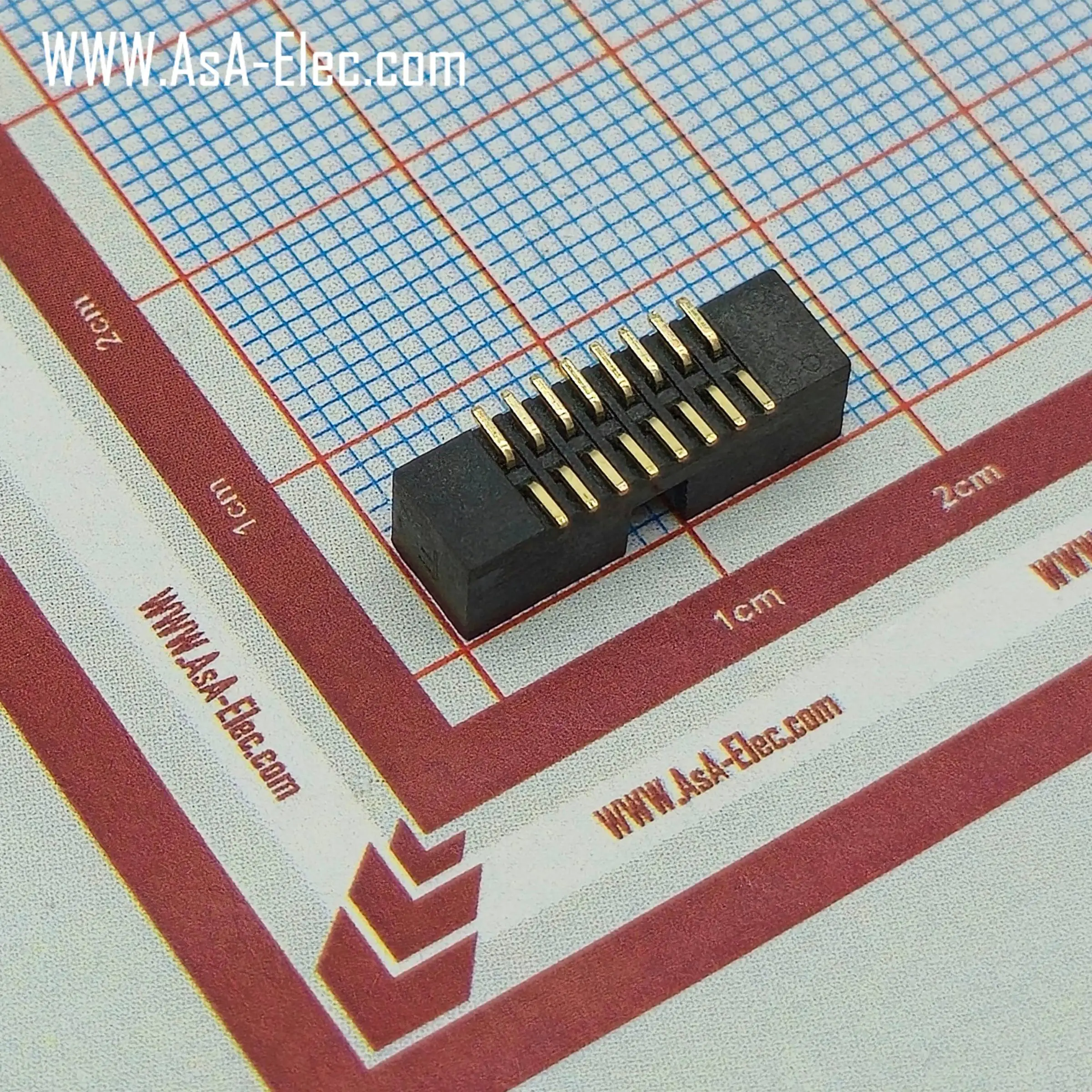 کانکتور باکس هدر 1.27 میلیمتر 16 پین نر BOX SMT